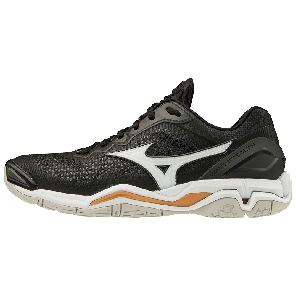 Mizuno Women's WAVE STEALTH V NB Netball Shoes Black/White (X1GB1896-PQJ)